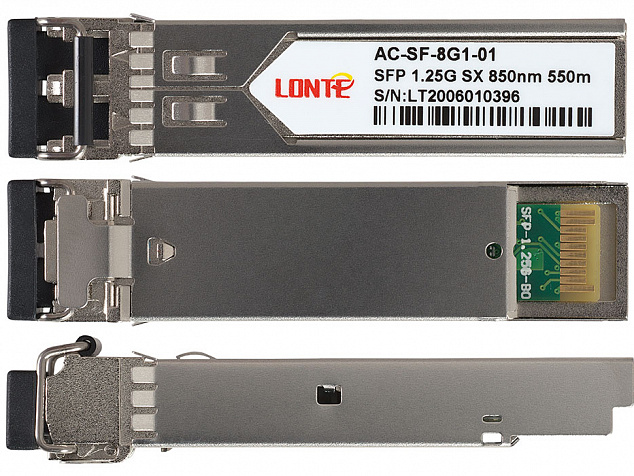 Оптический трансивер SFP 1.25G 850nm 550m LC MMF DDM