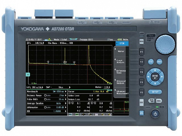 Рефлектометр оптический Yokogawa AQ7280+ AQ7284A(SM, 1310/1550 нм, 46/45 дБ, PC, SLS, FC-адаптер) (с поверкой)