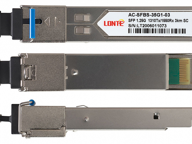 SFP WDM 1.25G Tx1310/Rx1550 3km SC DDM