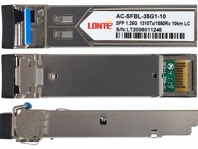 SFP WDM 1.25G Tx1310/Rx1550 10km LC DDM