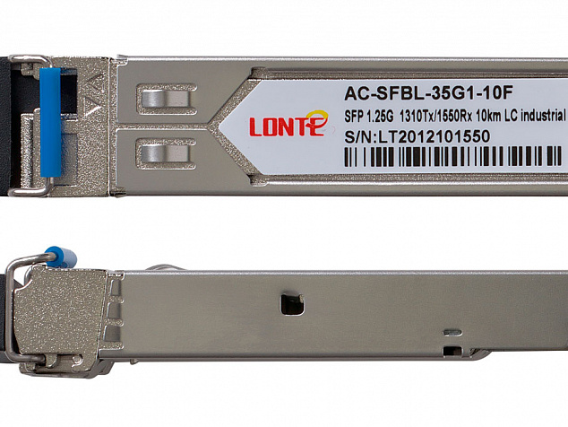 SFP WDM 1.25G Tx1310/Rx1550 10km LC DDM, industrial