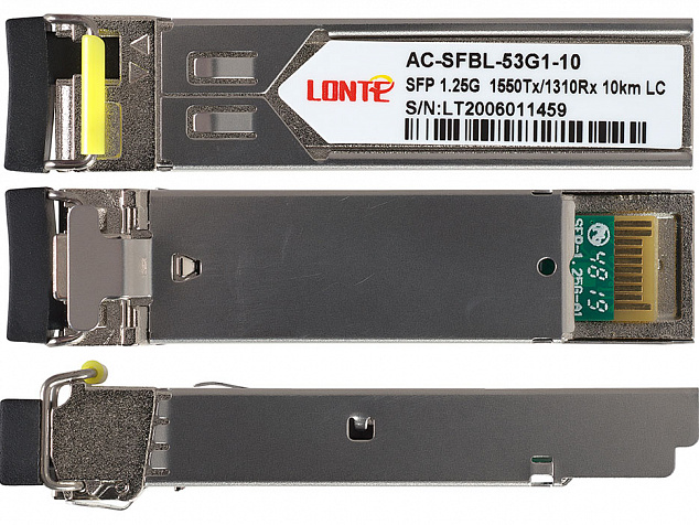 SFP WDM 1.25G Tx1550/Rx1310 10km LC DDM