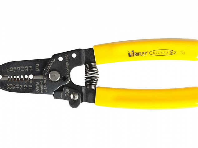 Стриппер Miller T-типа Multi-Wire 721 для снятия оболочек 0.6-2.6 мм (22-10 AWG) Ripley