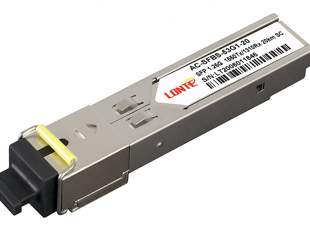 SFP WDM 1.25G Tx1550/Rx1310 20km SC DDM