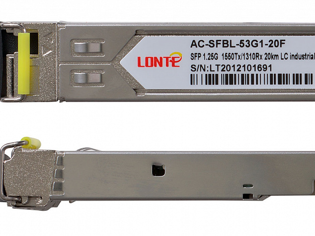 SFP WDM 1.25G Tx1550/Rx1310 20km LC DDM (industrial)