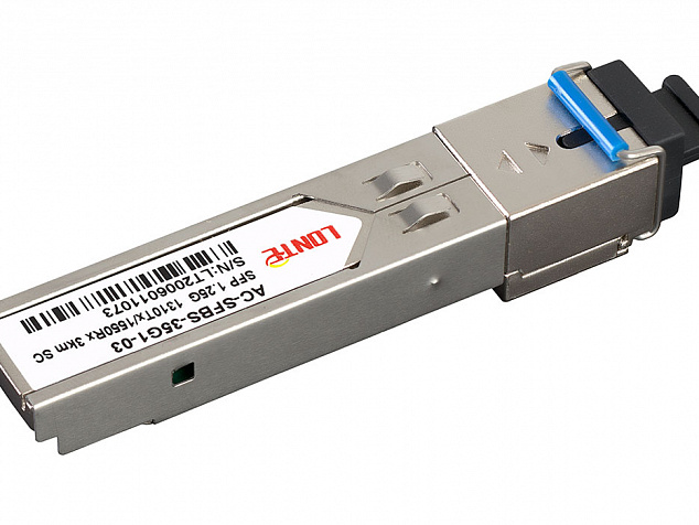 SFP WDM 1.25G Tx1310/Rx1550 3km SC DDM