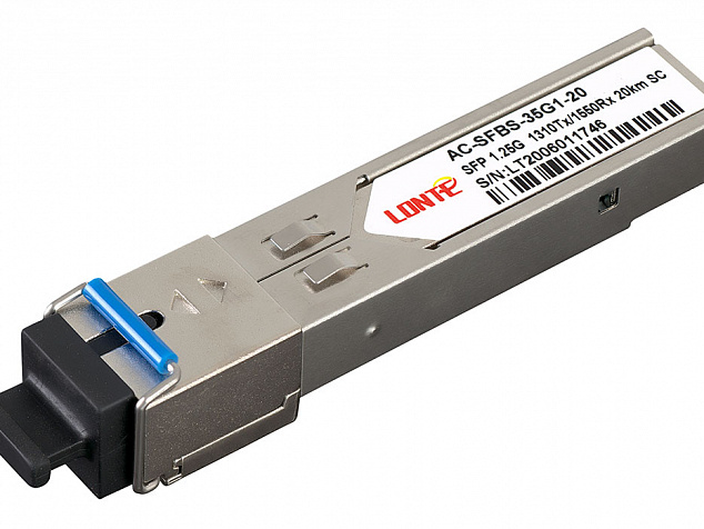 SFP WDM 1.25G Tx1310/Rx1550 20km SC DDM