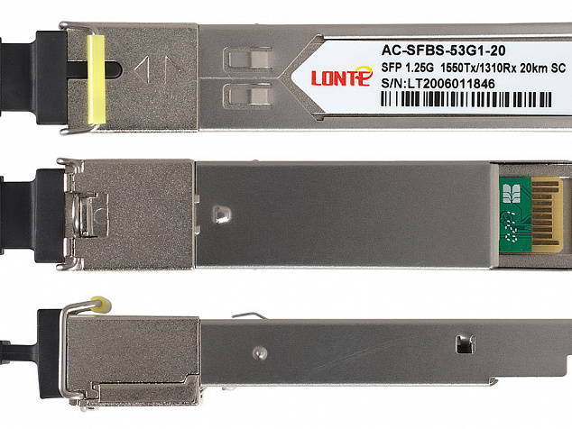 SFP WDM 1.25G Tx1550/Rx1310 20km SC DDM