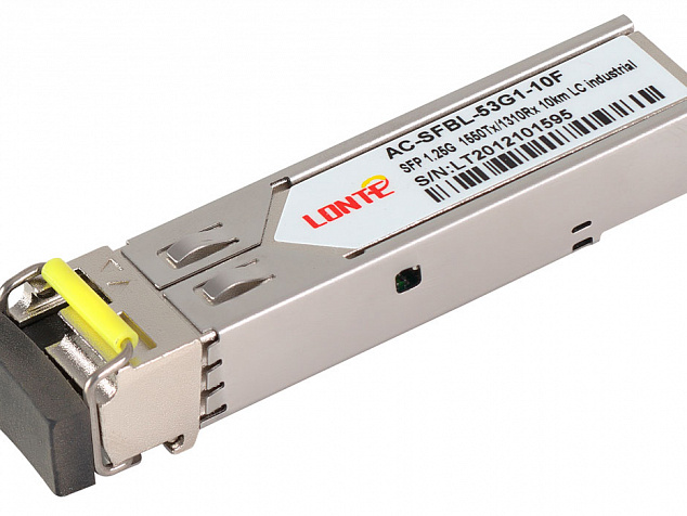 SFP WDM 1.25G Tx1550/Rx1310 10km LC DDM (industrial)